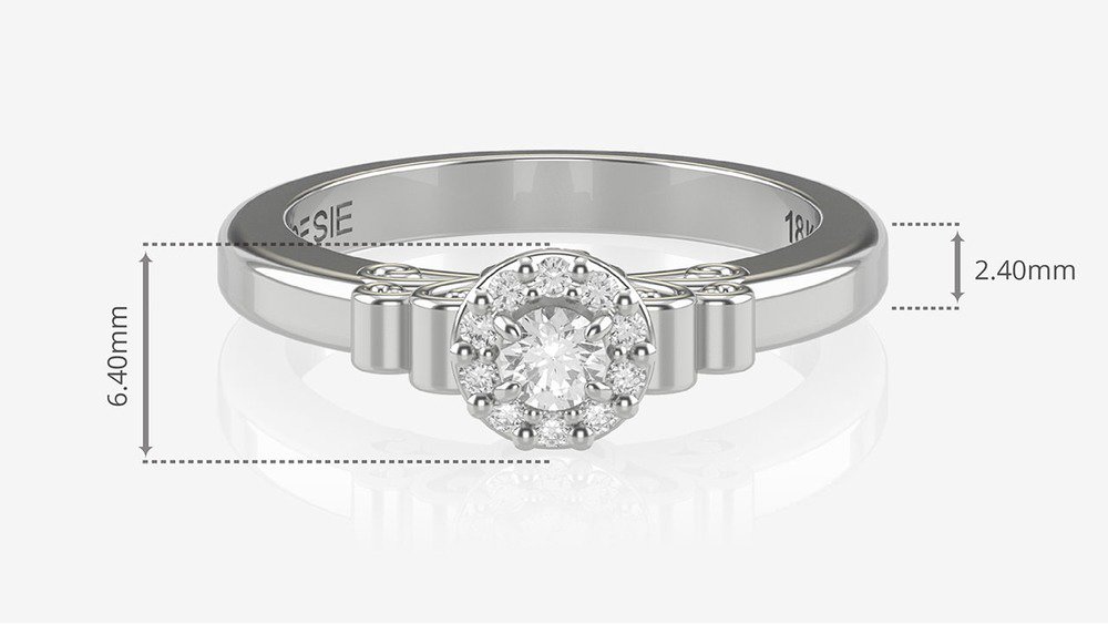Anel de Noivado We I (Medidas)