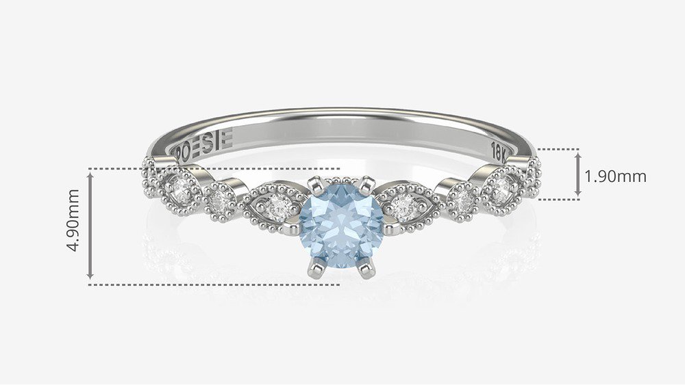 Anel de Noivado Gran Destiny I-Tp (medidas)