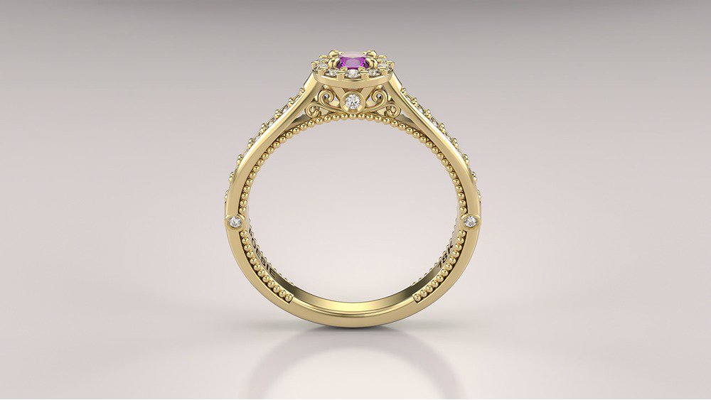 Anel de Noivado Uni Princess II-Am (2)