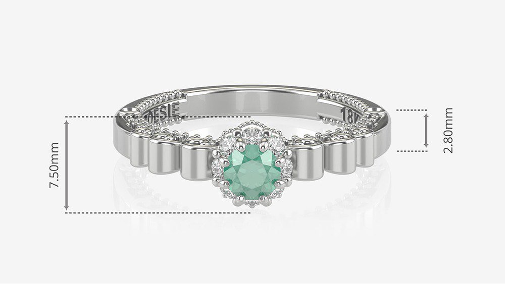 Anel de Noivado Impera I-Es (medidas)