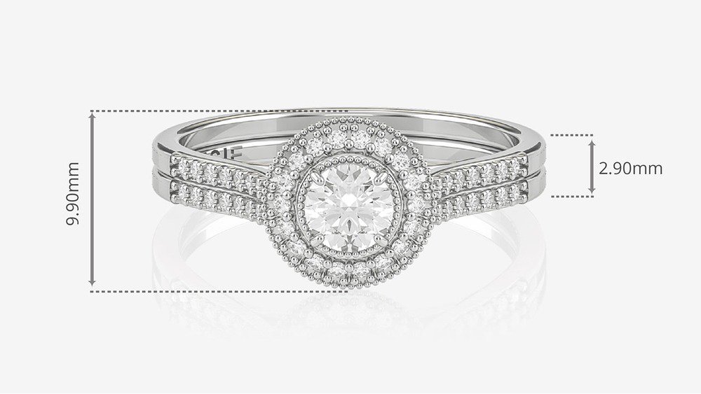 Anel de Noivado Enchanté I (diamantes de laboratório) (medidas)