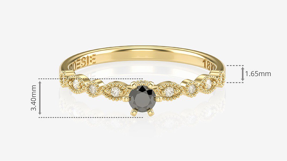 Anel de Noivado Destiny II-Dn (Medidas)