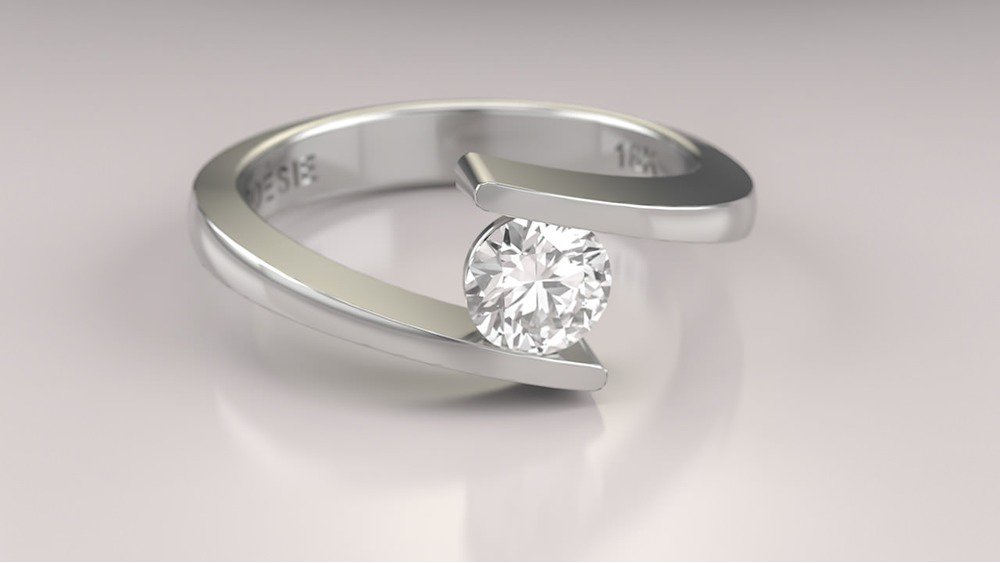 Anel de Noivado Mies I (diamantes de laboratório) (2)