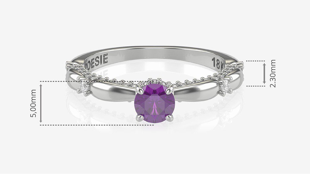 Anel de Noivado Ária I-Am (medidas)