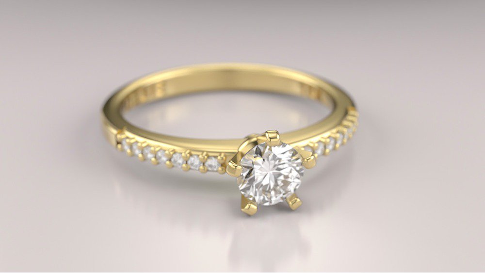 Anel de Noivado Petit Solitaire II (2)