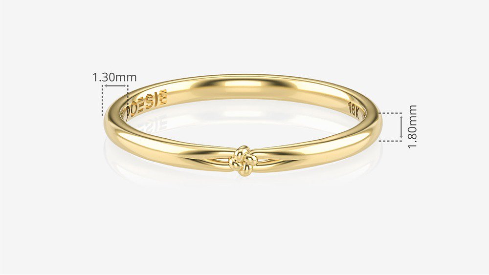 Aliança de Namoro Entrelaço II (medidas)