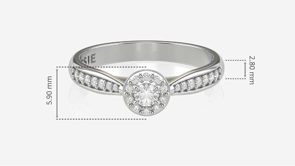 Anel de Noivado Femme I (medidas)