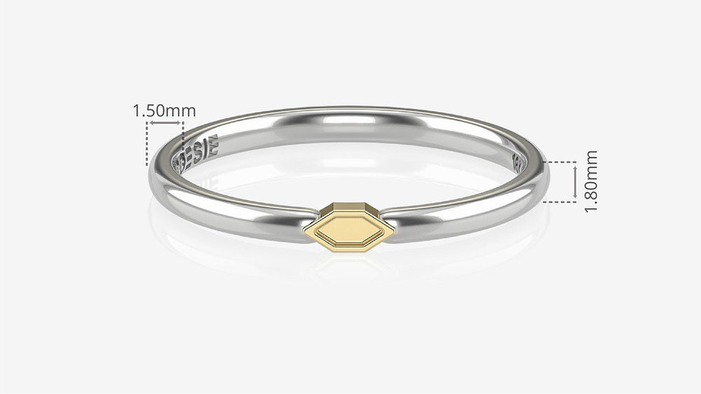 Aliança de Namoro Devotion BA-B (medidas)