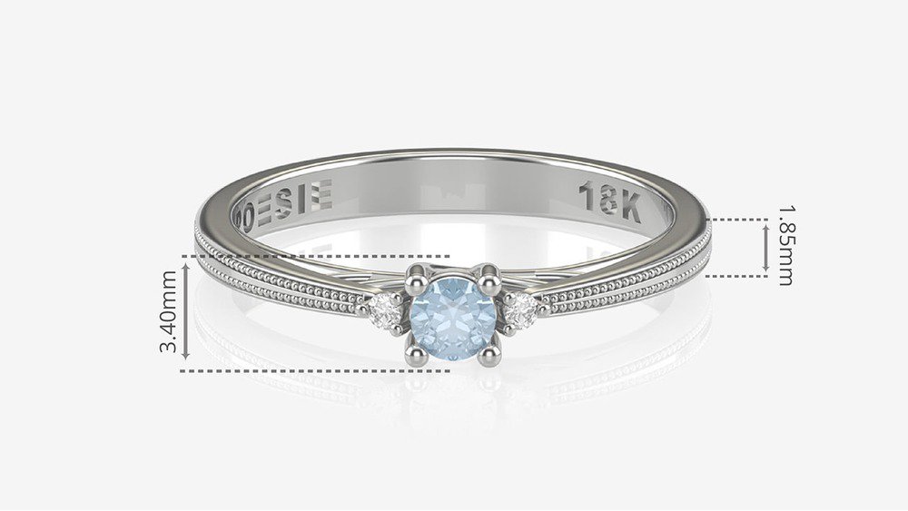 Anel de Noivado Trini Princess I-Tp (medidas)