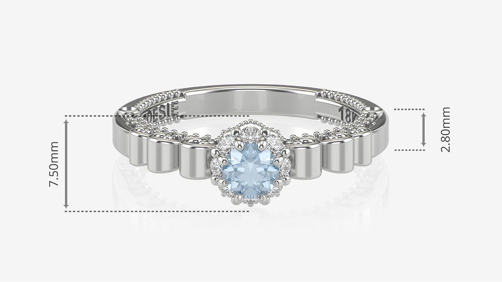 Anel de Noivado Impera I-Tp (medidas)