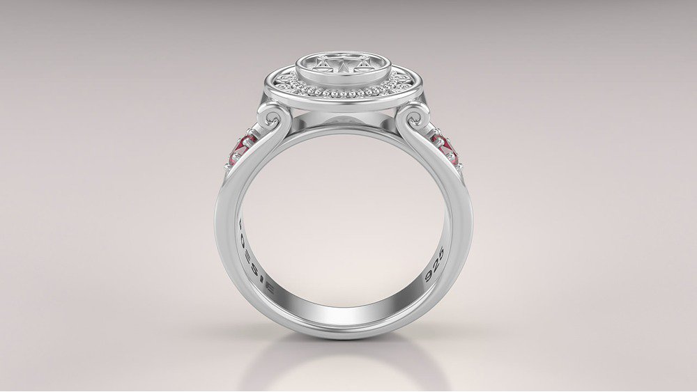 Anel de Formatura de Direito Sinete (Prata 925) (2)