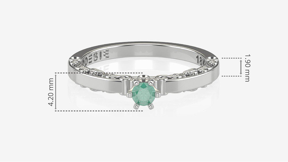 Anel de Formatura de Enfermagem Lamp I (medidas)