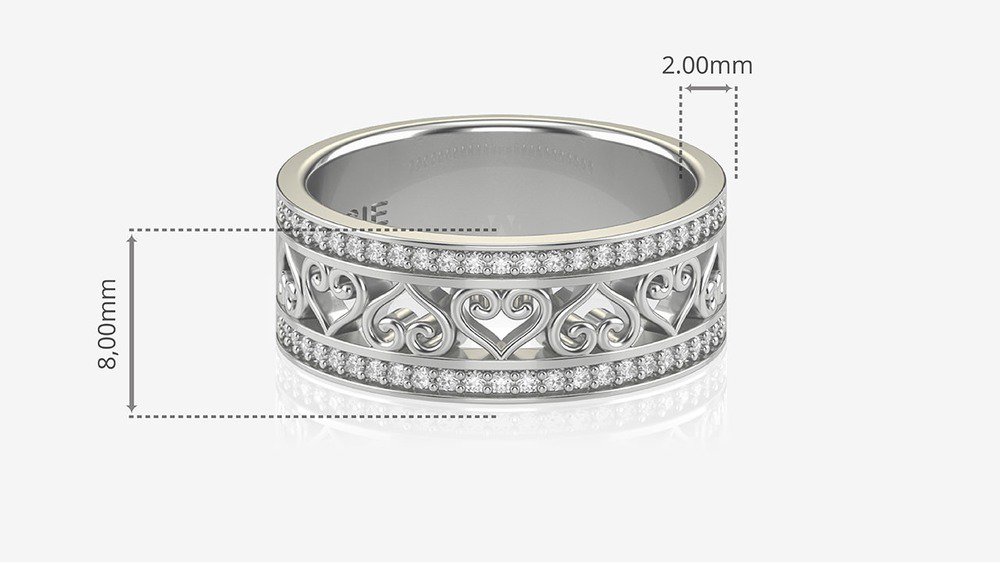 Aliança Loveloop I (medidas)