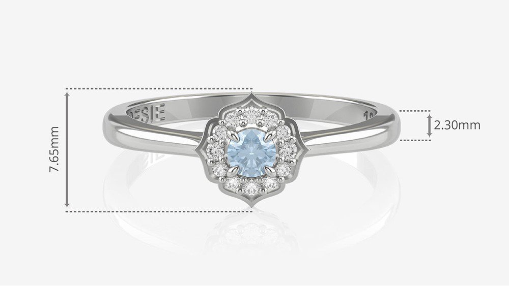 Anel de Noivado Florence I-Tp (medidas)