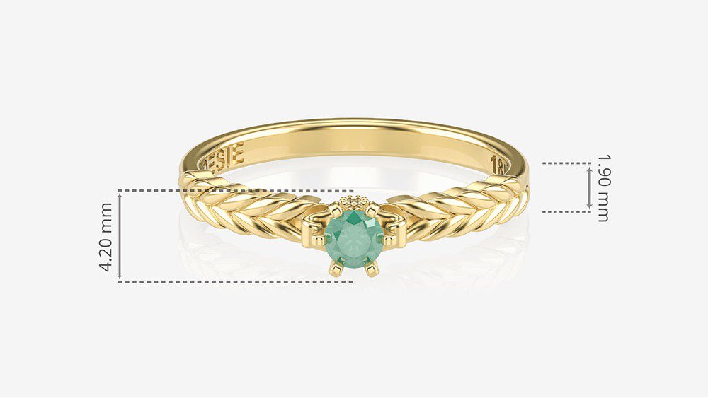 Anel de Formatura de Nutrição Deméter II (medidas)