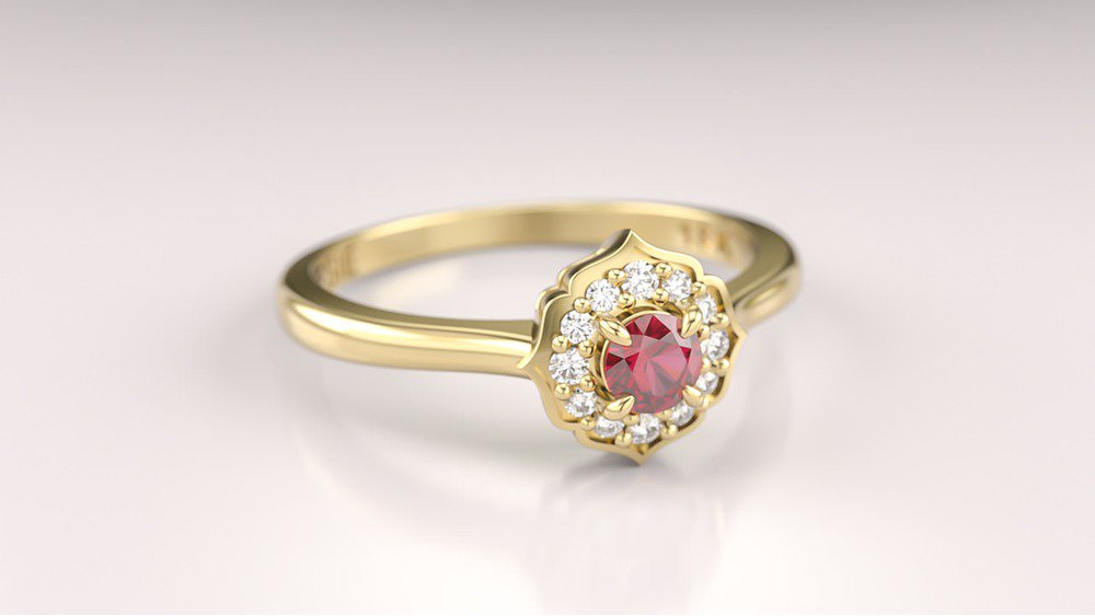 Anel de Noivado Florence II-Ru (2)