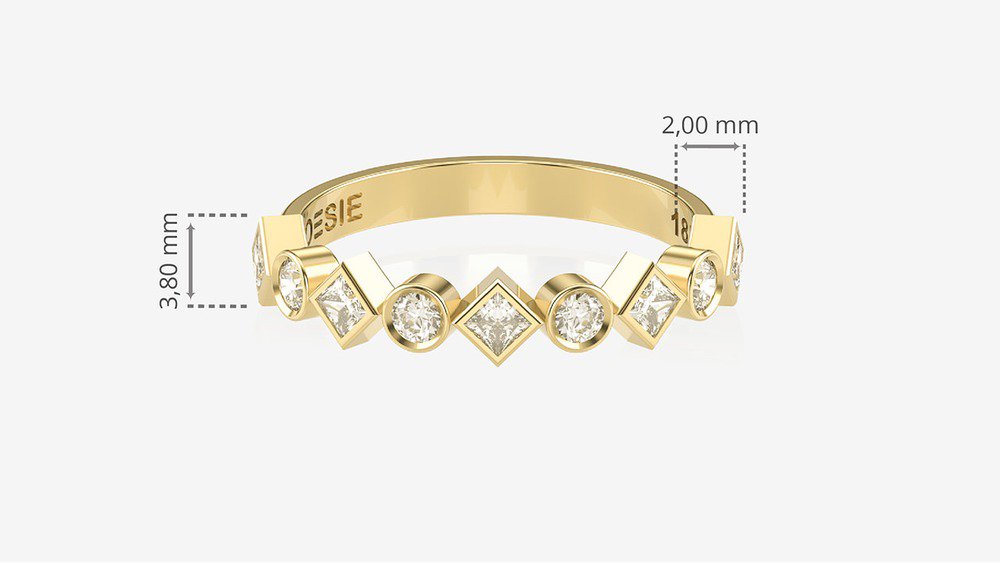 Anel Shapes II (medidas)