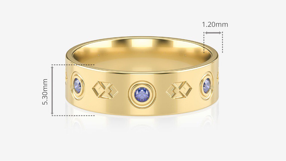 Anel de Formatura de Administração Leader II (Medidas)