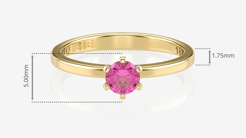 Anel de Noivado One II-Tu (medidas)