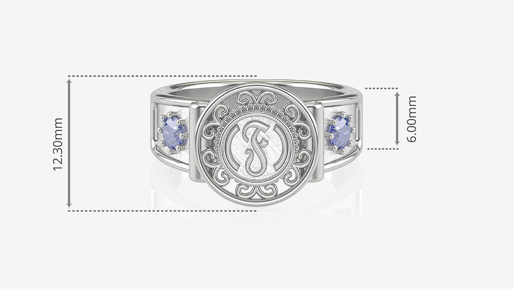 Anel de Formatura de Fonoaudiologia Sinete I (medidas)