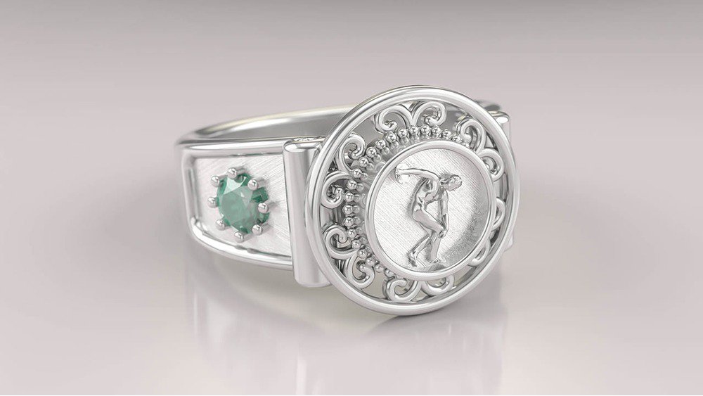 Anel de Formatura de Educação Física Sinete (Prata 925) (3)