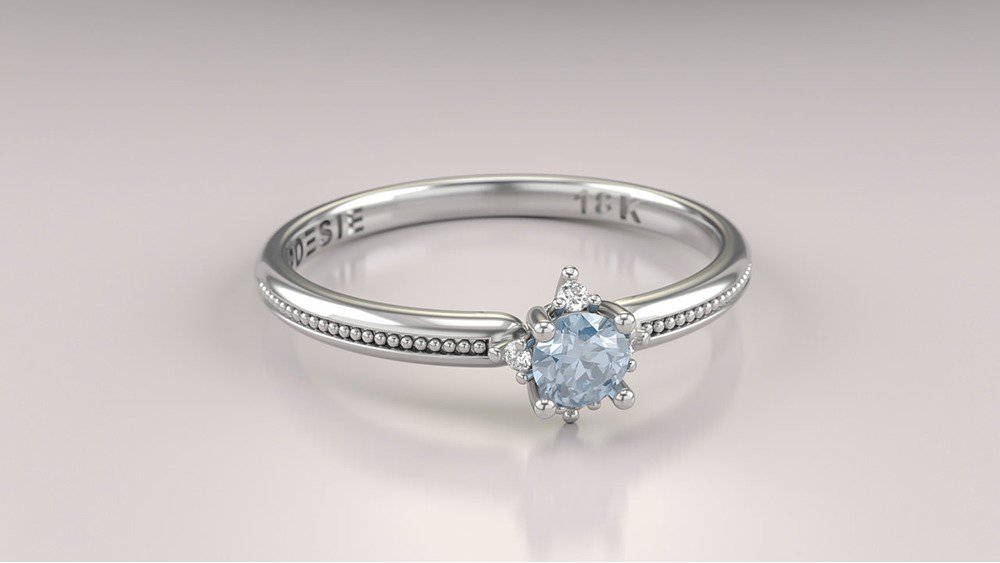 Anel de Noivado Cosmos I-Tp (2)