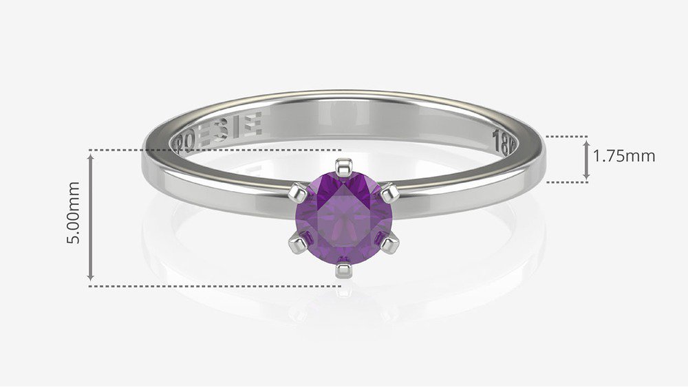 Anel de Noivado One I-Am (medidas)