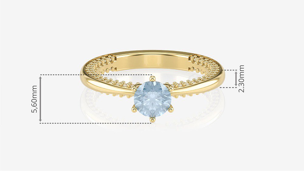 Anel de Noivado Splendora II-Tp (medidas)