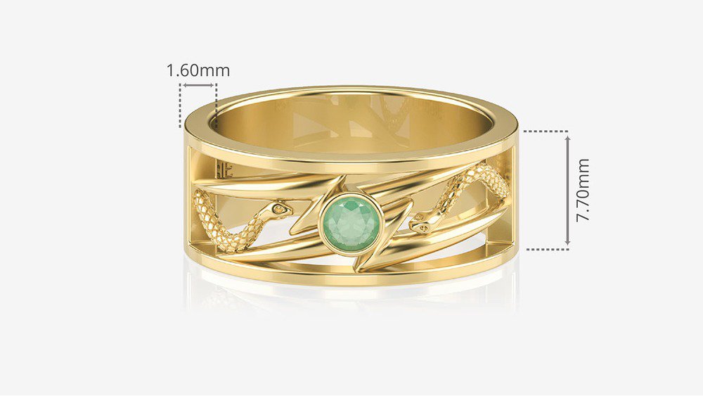 Anel de Formatura de Fisioterapia Move II (medidas)