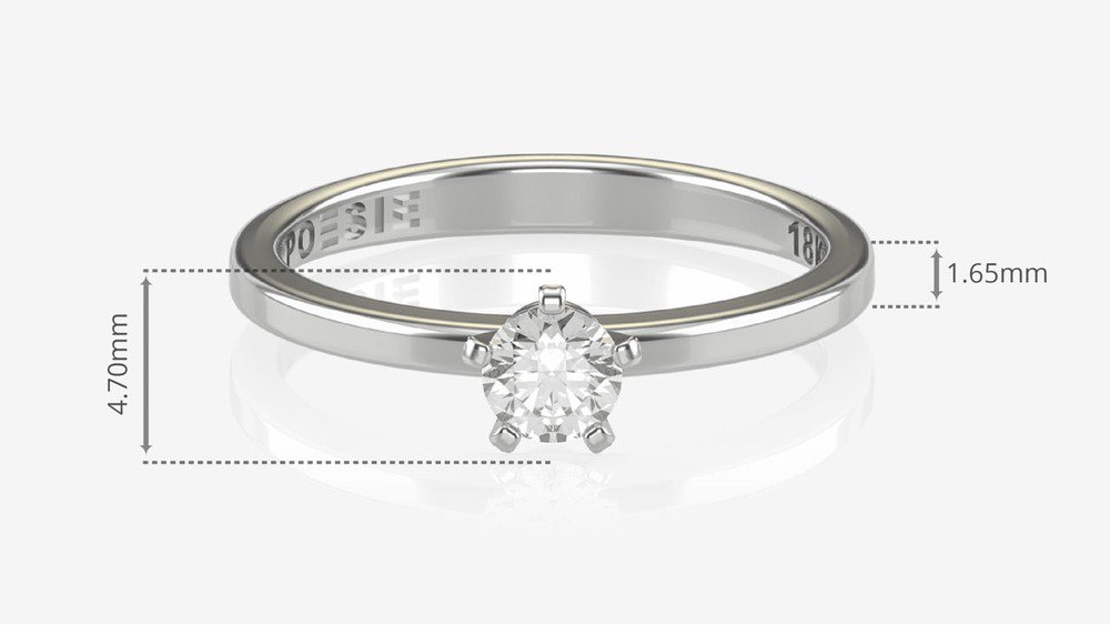 Anel de Noivado Promise I (diamantes de laboratório) (medidas)