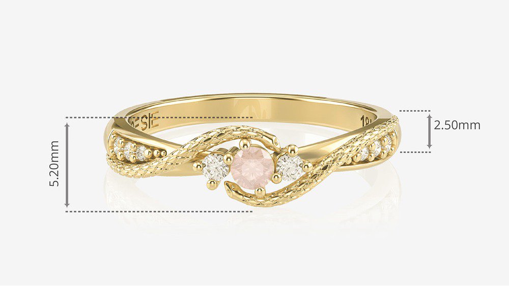 Anel de Formatura de Farmácia Angitia II-Ti (medidas)