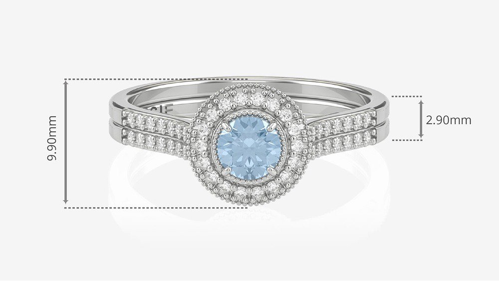 Anel de Noivado Enchanté I-Tp (medidas)