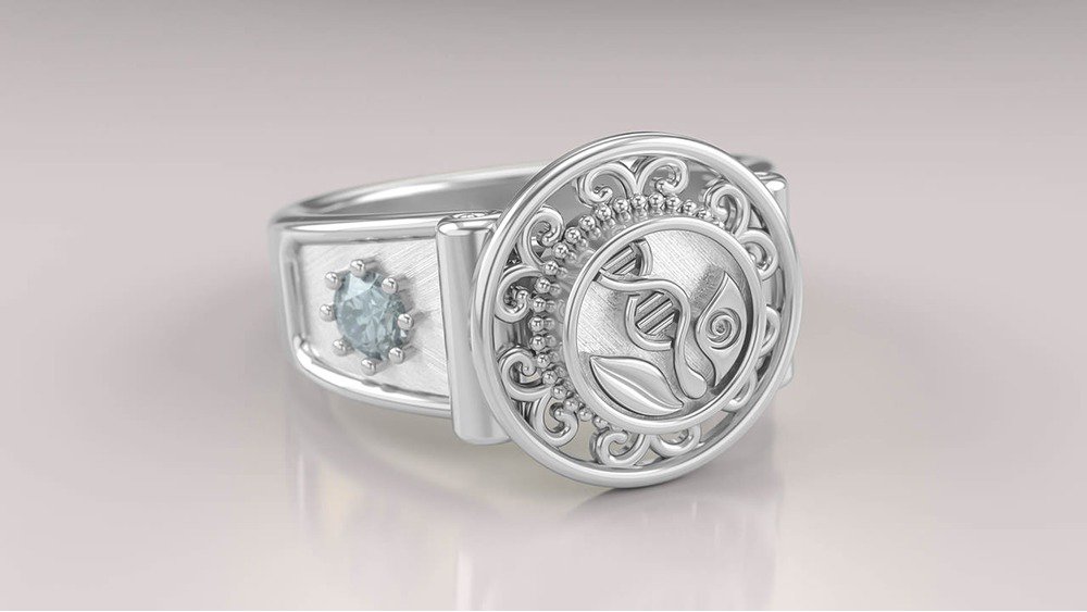 Anel de Formatura de Biologia Sinete (Prata 925) (3)