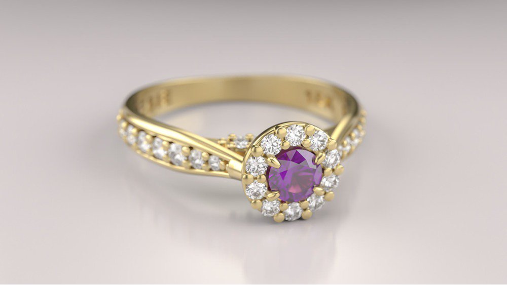 Anel de Noivado Uni II-Am (2)