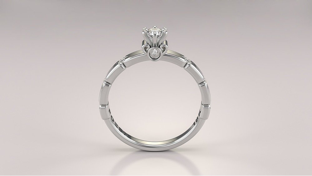 Anel de Noivado Celestia I (2)