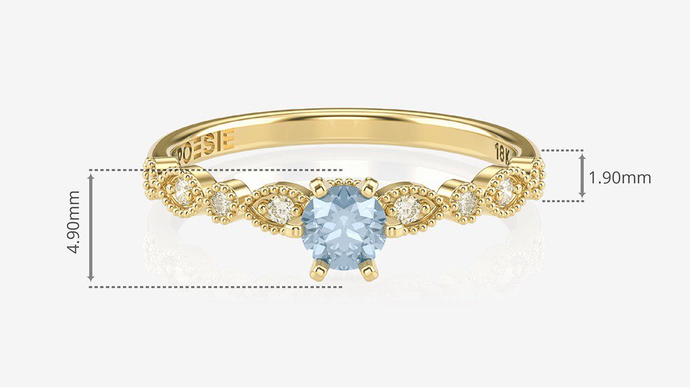 Anel de Noivado Gran Destiny II-Tp (medidas)