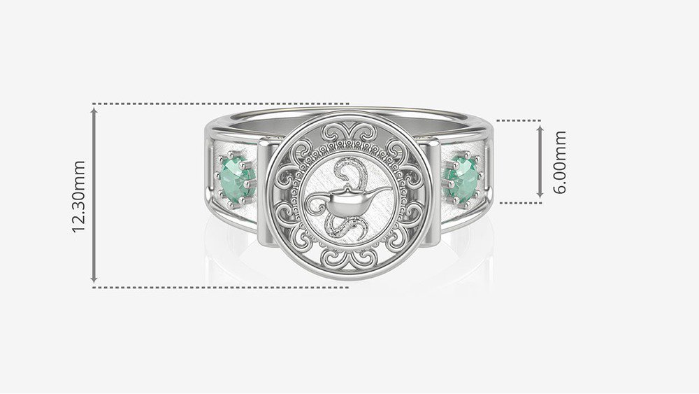 Anel de Formatura de Enfermagem Sinete I (medidas)