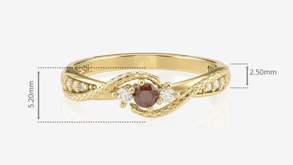 Anel de Formatura de Odontologia Angitia II (medidas)