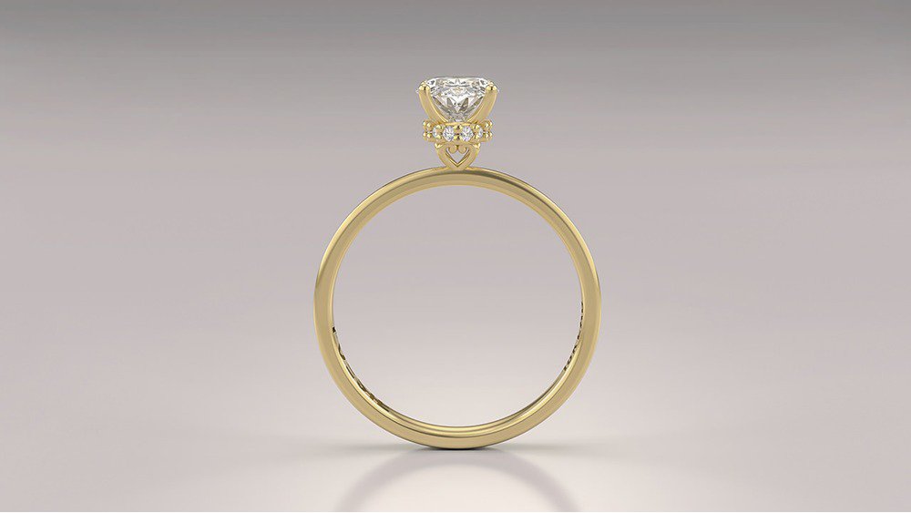 Anel de Noivado Aura II (diamantes de laboratório) (2)