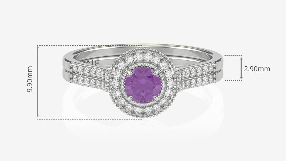 Anel de Noivado Enchanté I-Am (medidas)