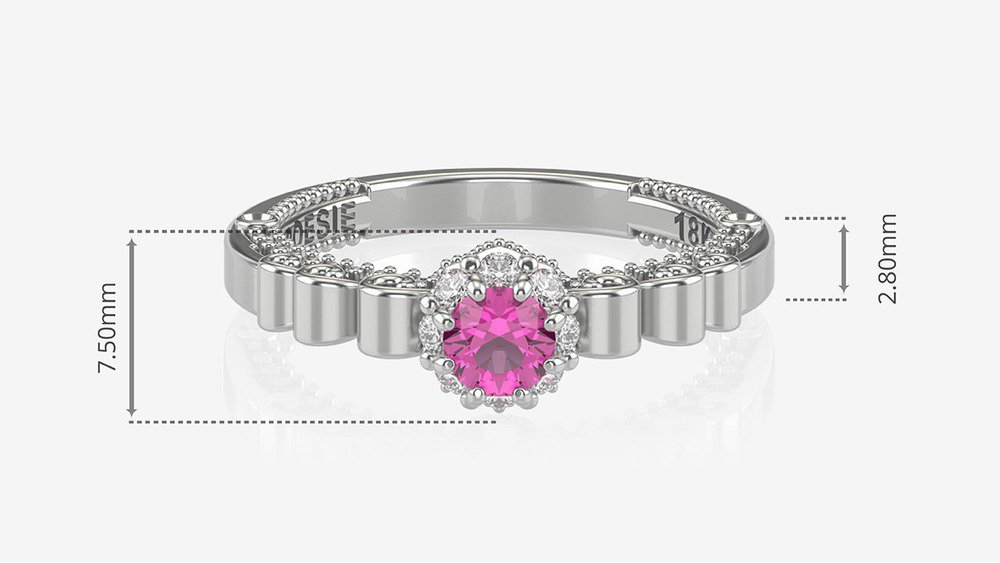 Anel de Noivado Impera I-Tu (medidas)