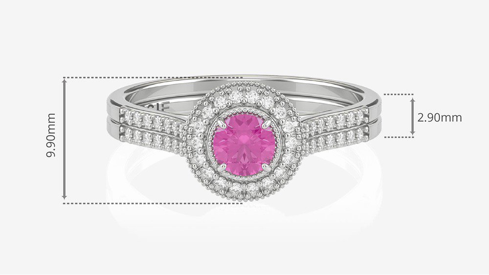 Anel de Noivado Enchanté I-Tu (medidas)