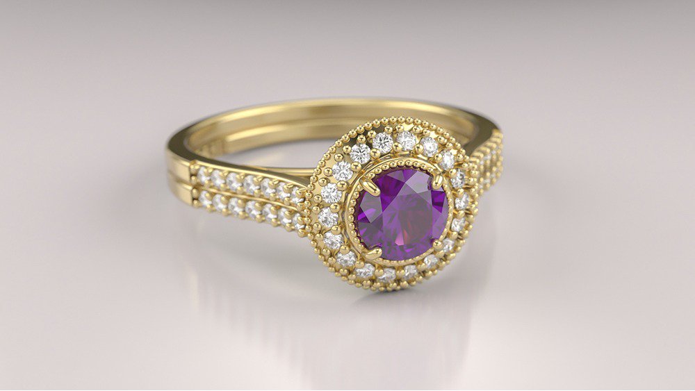 Anel de Noivado Enchanté II-Am (2)