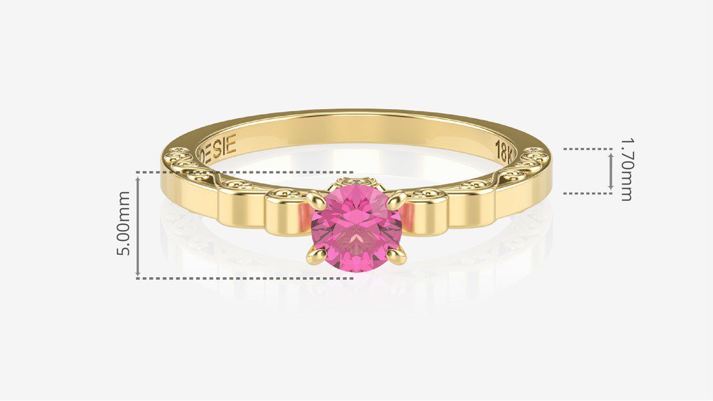  Anel de Noivado Sakura II-Tu (Medidas)