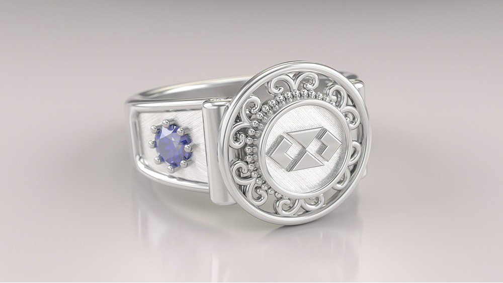 Anel de Formatura de Administração Sinete (Prata 925) (3)