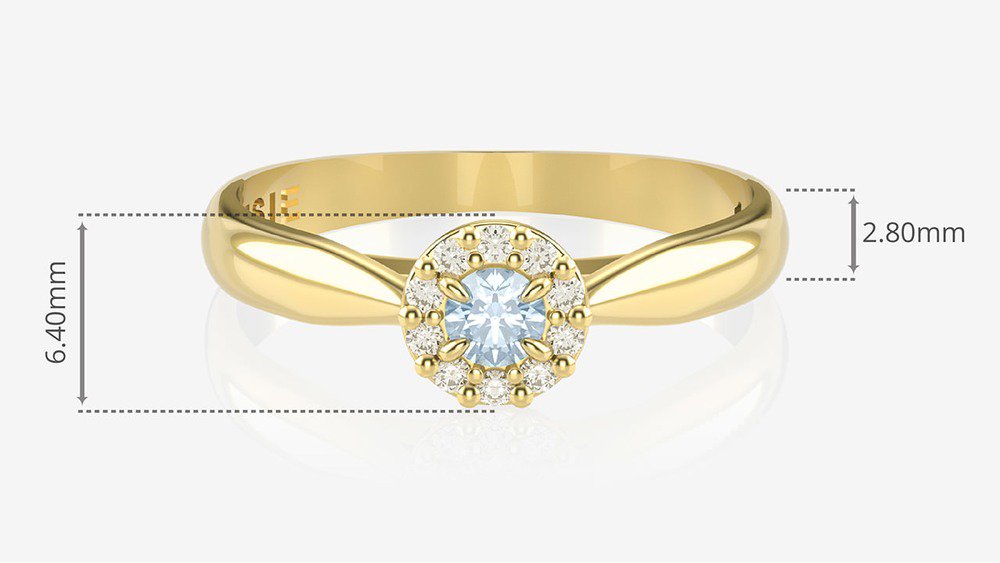  Anel de Noivado Wish II-Tp (medidas)