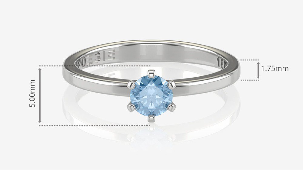 Anel de Noivado One I-Tp (medidas)