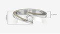 Anel de Noivado Mies I (diamantes de laboratório) (medidas)
