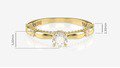 Anel de Noivado Ária II (diamantes de laboratório) - Cetificado IGI (medidas)