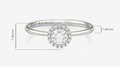 Anel de Noivado Essenza I (diamantes de laboratório) (medidas)